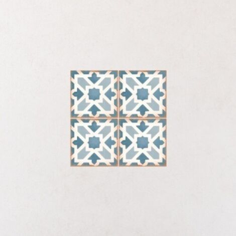Carrelage Imitation Carreaux De Ciment 12,5x12,5 CASABLANCA Gaza (0,49m²) - Les Carreaux de Jean