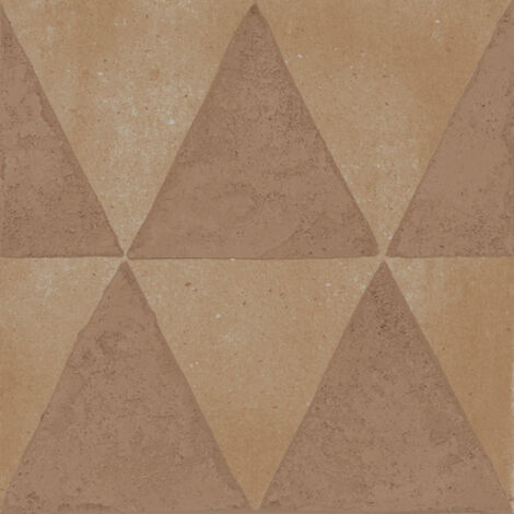 Carrelage Imitation Carreaux De Ciment 20x20 ART CRAFT Coccio Triangoli (0,96m²) - Les Carreaux de Jean