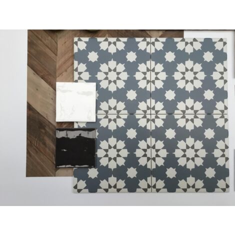 Carrelage Imitation Carreaux De Ciment 20x20 LA VILETTE Benoit Bleu (1m²) - Les Carreaux de Jean