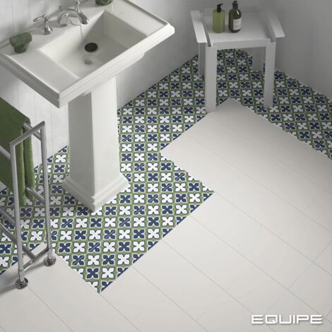 Carrelage Imitation Carreaux De Ciment 20x20 RIVOLI White (1m²) - Les Carreaux de Jean