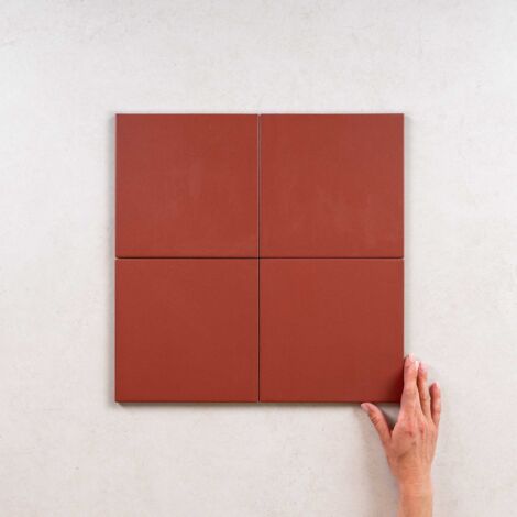 Carrelage imitation carreaux de ciment 20x20cm – Grès cérame lisse et mat – Pour sol et mur intérieur – Rosset Red