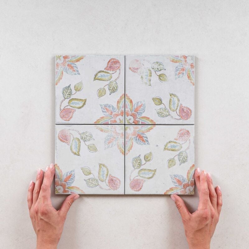 Carrelage Imitation Carreaux de Ciment Daphne fiorentina 15x15cm (0,5m2) - Les Carreaux de Jean