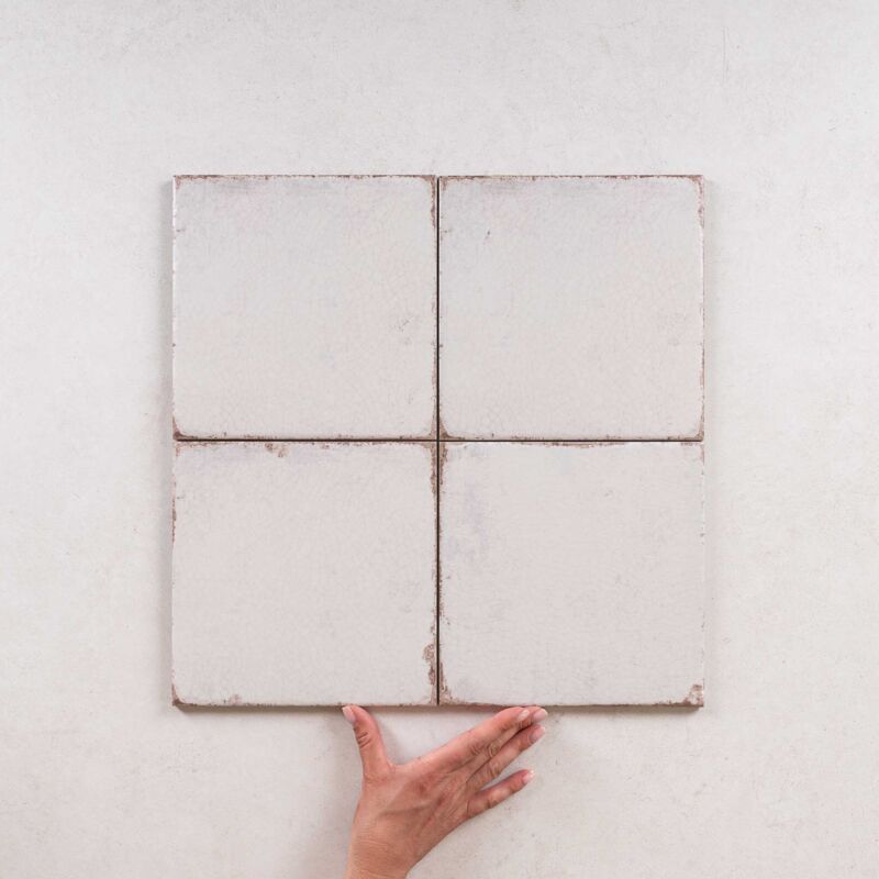 Carrelage Imitation Carreaux de Ciment grafton 20x20cm (0,52m2) Pearl White - Les Carreaux de Jean