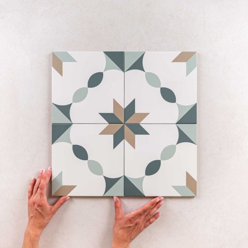 Carrelage Imitation Carreaux de Ciment metropolis 20x20cm (0,52m2) Adison - Les Carreaux de Jean