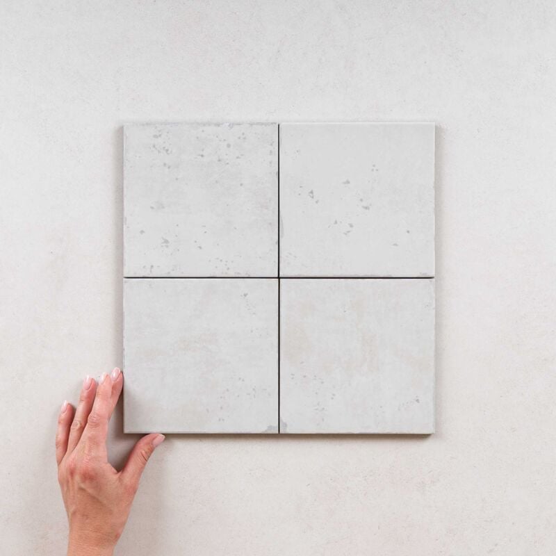 Carrelage Imitation Carreaux de Ciment White fiorentina 15x15cm (0,5m2) - Les Carreaux de Jean