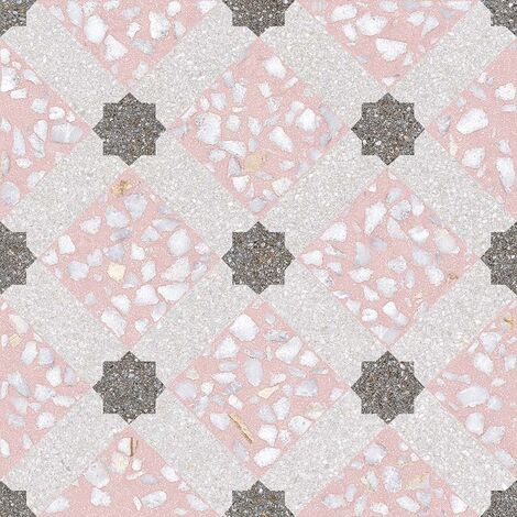 Carrelage imitation ciment 30x30 cm Mancini Rosa anti-dérapant R10 - 0.99m²
