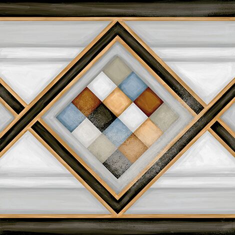 Carrelage imitation ciment bordure 20x20 cm POMBO-2 - 1m²