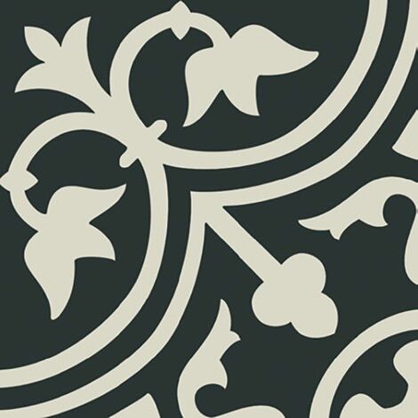 Carrelage imitation ciment décor blanc 20x20 cm PASION BLANCO - 1m²