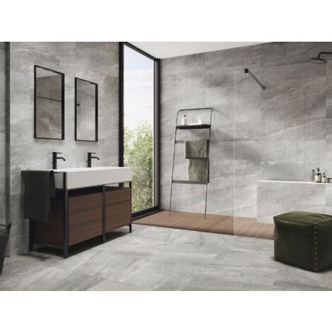Carrelage imitation pierre Astro Gris  30x90 cm