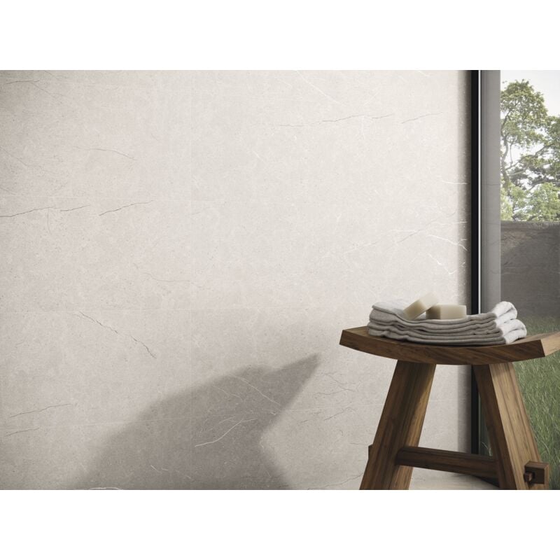 Carrelage imitation pierre Balt Gris 30x90 cm