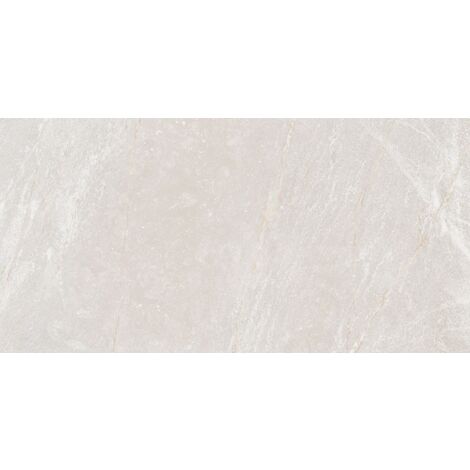 Carrelage imitation pierre Bestana blanc  60x120 cm