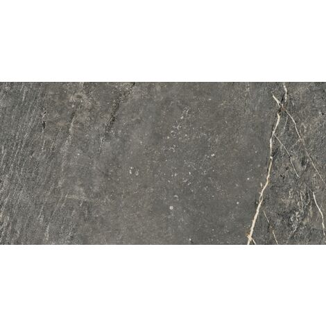 Carrelage imitation pierre Bestana noir  60x120 cm