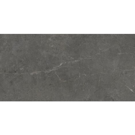 Carrelage imitation pierre Cannes Noir Poli 60x120 cm