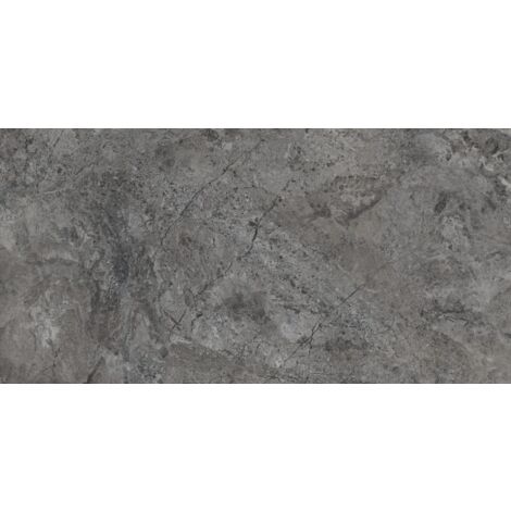 Carrelage imitation pierre Masca Noir antiderapant 60x120 cm