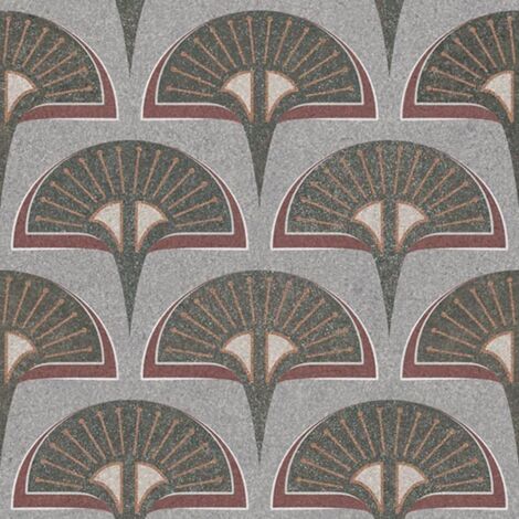 Carrelage imitation pierre Tirano rose oxydé 20x20 cm