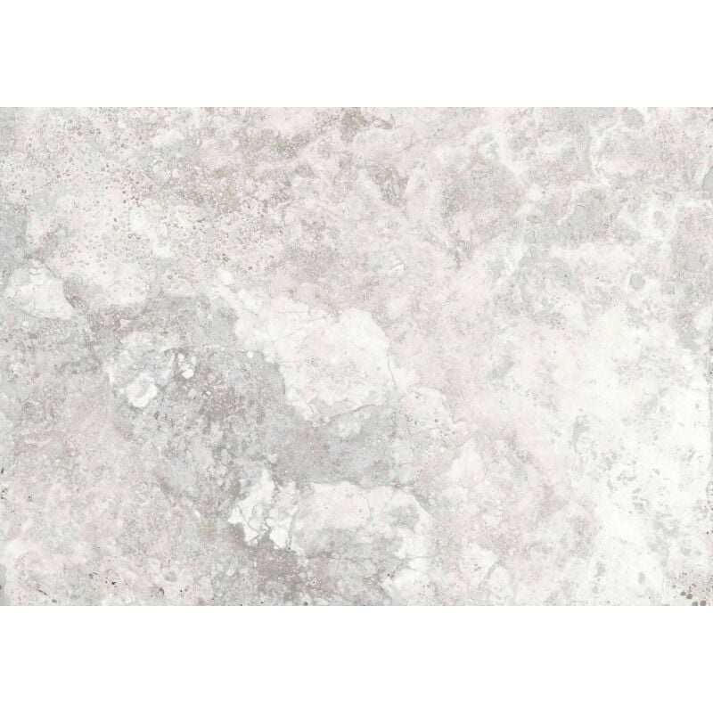Carrelage imitation travertin Antibes gris Argent Antiderapant 44x66 cm