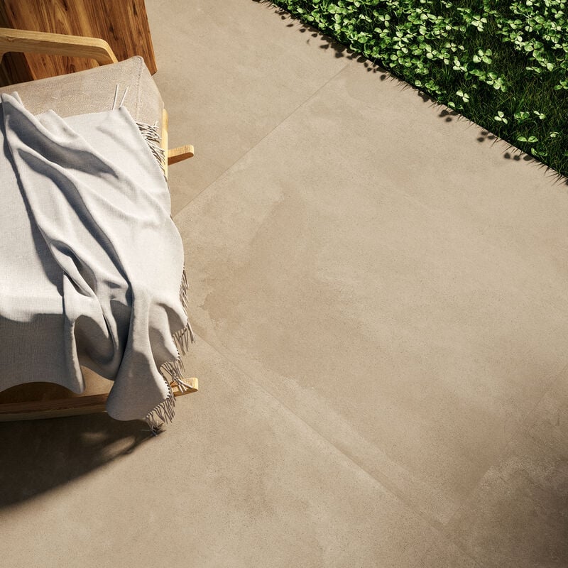 Carrelage intérieur Effet Béton azuma up 60x120 (1,44m2) Noisette rectifié - Les Carreaux de Jean