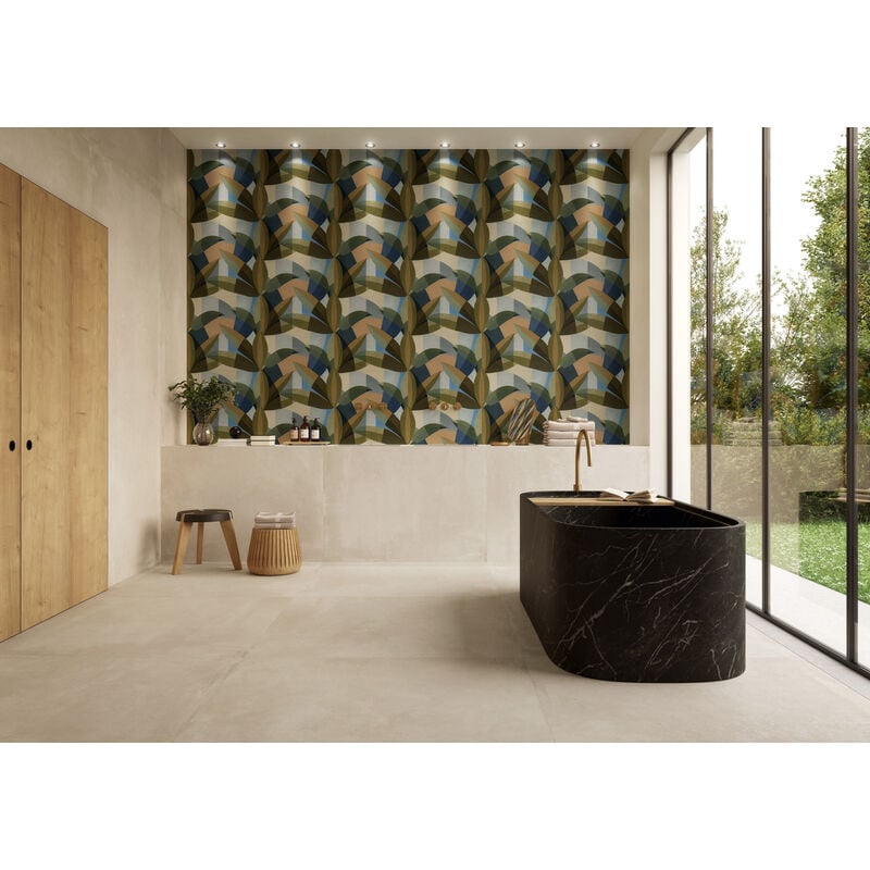 Imola - Carrelage intérieur Effet Béton azuma up 60x60 (1,08m2) Ivoire rectifié - Les Carreaux de Jean