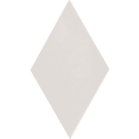 Carrelage losange diamant 14x24cm blanc cassé lisse ref. 22688 RHOMBUS WHITE MAT - 1m²