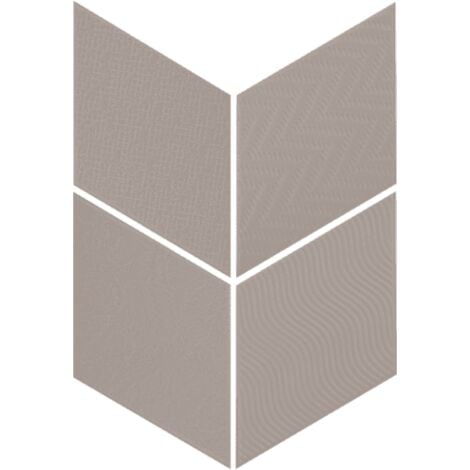 Carrelage losange diamant 14x24cm gris foncé relief ref. 21293 RHOMBUS MAT - 1m²