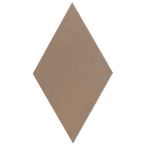 Carrelage losange diamant 14x24cm taupe lisse ref. 22690 RHOMBUS MAT - 1m²