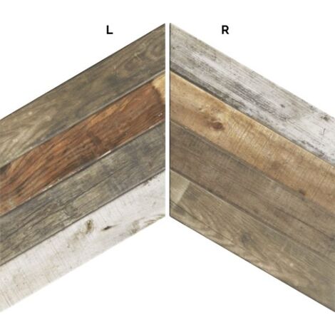 Carrelage losange imitation bois 70x40 DIAMOND PALLET CHEVRON MIX - 0.98m²