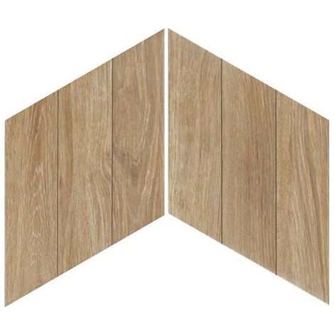 Carrelage losange style bois 70x40 DIAMOND TIMBER WALNUT CHEVRON - 0.98m²