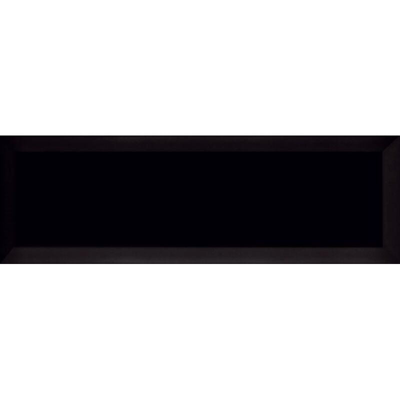 Carrelage métro biseauté 10x30 cm noir mat - 1.02m²