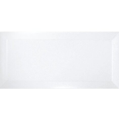 Carrelage Métro biseauté blanc brillant 10x20 cm - 1m²
