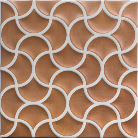 Carrelage mur ancien Ansouis relief  terracotta 33x33 cm - Réflex Boutique