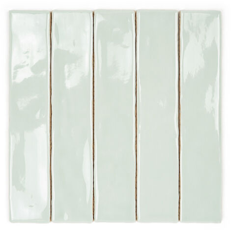 Carrelage Mur Ceramic Connection Green Brillante 5 x 25 cm