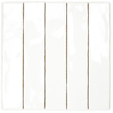 Carrelage Mur Ceramic Connection White Brillante 5x25 cm