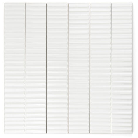 Carrelage Mur Ceramic Connection White Brillante 5x30 cm