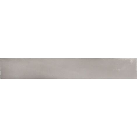 Carrelage mur effet zellige gris 6,5x40 cm  MANACOR MERCURY GREY (vendu par boite de 1m2)