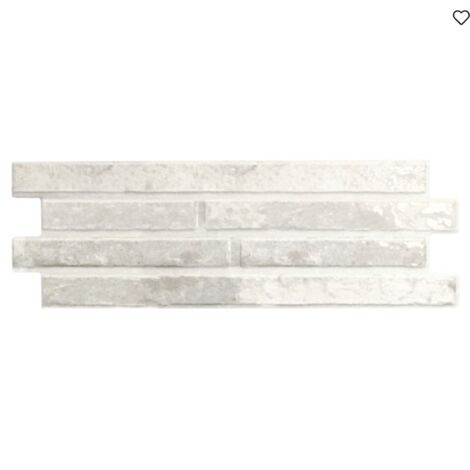 Carrelage mur effet zellige Meknès blanc poudré satiné 15x45 cm - Réflex Boutique