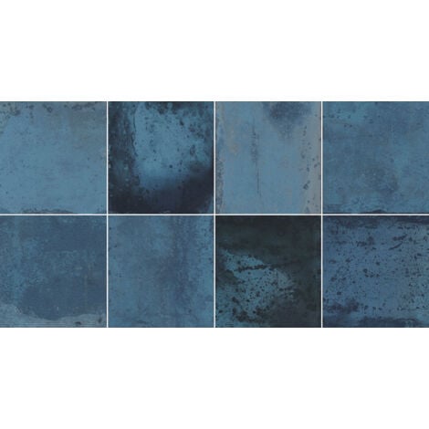 Carrelage mur effet Zellige Morocco bleu 31,6×60 cm - Réflex Boutique