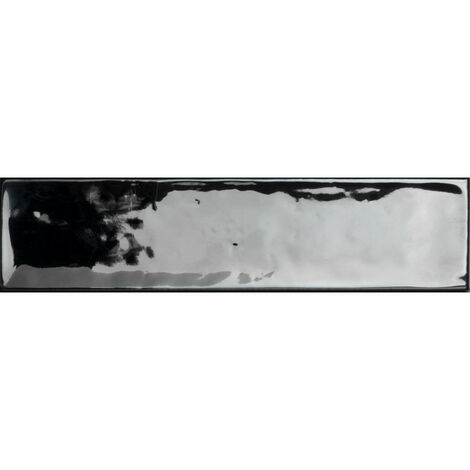 Carrelage mur effet zellige noir  6,5x26,6 cm CROMIA26 ACCIAIO (vendu par boite de 1m2)