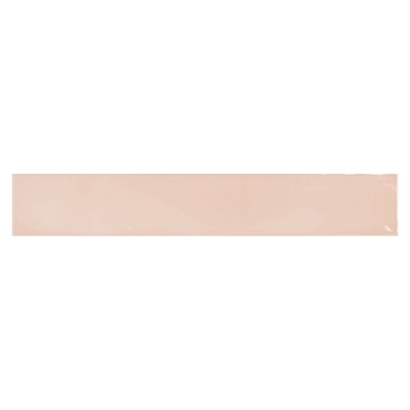 Carrelage mur effet zellige rose 6,5x40 cm manacor blush pink (vendu par boite de 1m2)