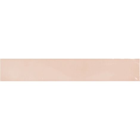 Carrelage mur effet zellige rose 6,5x40 cm  MANACOR BLUSH PINK (vendu par boite de 1m2)