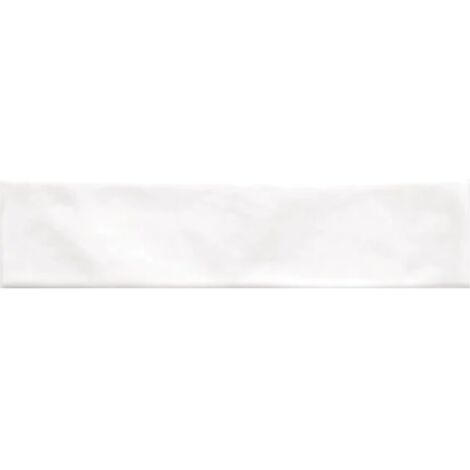 Carrelage mur effet zellige Scénario blanc neige 7,5x30 cm - Réflex boutique