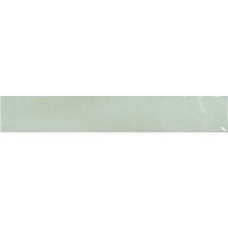 Carrelage mur effet zellige vert sage 6,5x40 cm  MANACOR MINT (vendu par boite de 1m2)