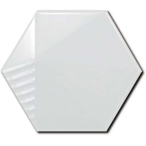 Carrelage mur hexagonal relief 12,4x10,7 cm MAGICAL UMBRELLA WHITE