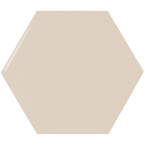 Carrelage mur hexagonal uni beige 12,4x10,7 cm SCALE HEXAGONE GREIGE  (vendu par boite de 0,61m2)