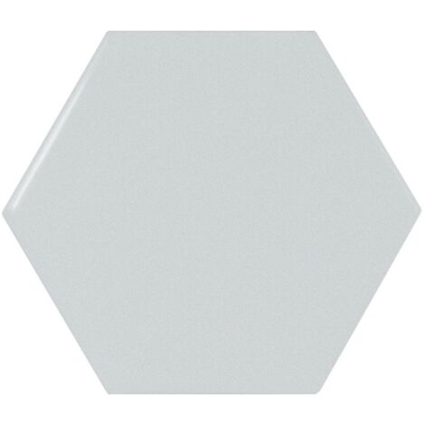 Carrelage mur hexagonal uni bleu 12,4x10,7 cm SCALE HEXAGONE SKY BLUE  (vendu par boite de 0,61m2)