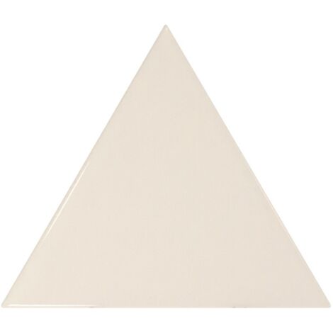 Carrelage mur triangulaire uni beige brillant  SCALE TRIANGOLO CREAM  (vendu par boite de 0,20m2)