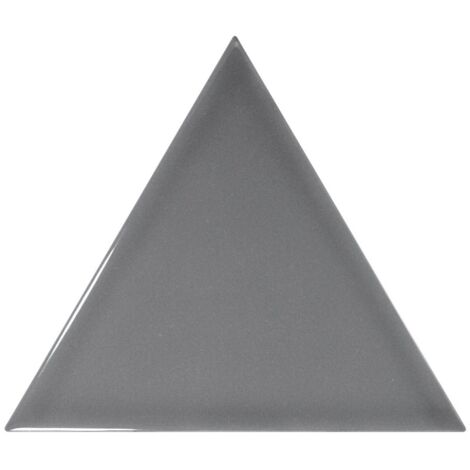 Carrelage mur triangulaire uni gris brillant  SCALE TRIANGOLO DARK GREY  (vendu par boite de 0,20m2)