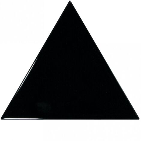 Carrelage mur triangulaire uni noir brillant  SCALE TRIANGOLO BLACK  (vendu par boite de 0,20m2)