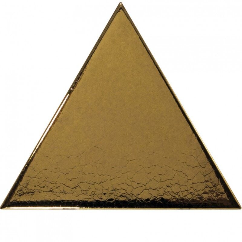 Carrelage mur triangulaire uni or doré brillant scale triangolo metallic (vendu par boite de 0,20m2)