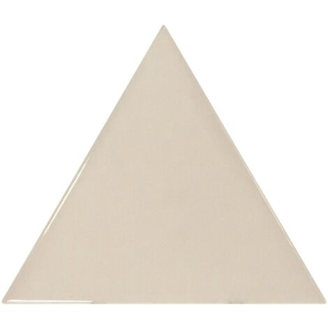Carrelage mur triangulaire uni taupe brillant  SCALE TRIANGOLO GREIGE  (vendu par boite de 0,20m2)