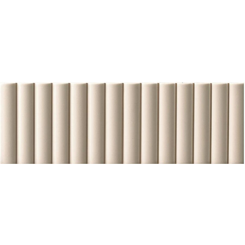 Gioia Materia - Carrelage mural faïence effet graphique cannello 30x10 cm Sand - - boîte de 0.54 m2